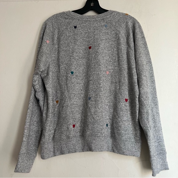 Rails Mika Heart Embroidery Sweatshirt size Small Gray - Picture 3 of 10